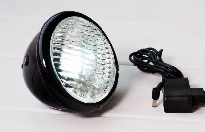 Motorcycle Headlight Battery Operated Conversion for Custom Bikes
